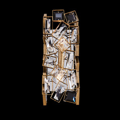Allegri Crystal Inclanata Winter Brass Sconce