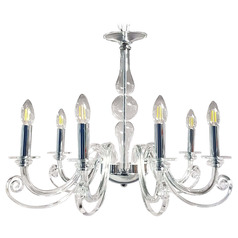 Eirene Crystal Chandelier in Polished Nickel by Metropolitan Lighting
