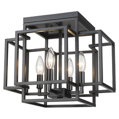 Titania Matte Black Flush Mount by Z-Lite