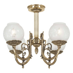 Collection Semi-Flush Mount in Brass by Metropolitan Lighting