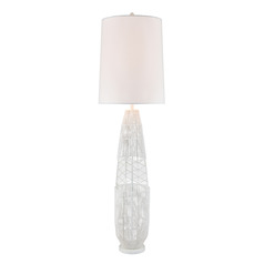 Elk Lighting Husk White Floor Lamp with Cylindrical Shade