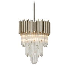 Mystique Modern Silver Leaf Pendant by Corbett Lighting