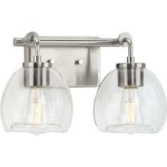 Caisson 14.50-Inch Bath Light in Brushed Nickel by Progress Lighting