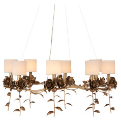 Currey and Company Tom Caldwell Rosabel Antique Brass Chandelier