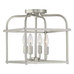 12-Inch Semi-Flush Mount in Brushed Nickel by Meridian