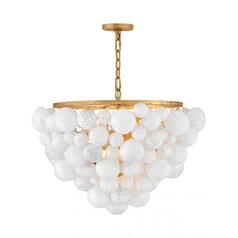 Marabel 30.50-Inch Chandelier in Distressed Brass by Fredrick Ramond