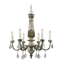 Dimond Aged Cream and Iron Chandelier
