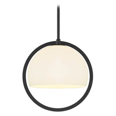 Designers Fountain Eterna Matte Black Pendant Light with Bowl / Dome Shade