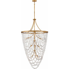 Myra 65.50-Inch High Chandelier in Distressed Brass by Fredrick Ramond