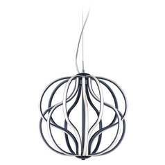 Aura 17-Inch LED Pendant in Black by ET2 Lighting