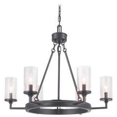 Gresham Graphite 6-Light Chandelier by Progress Lighting
