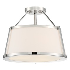 Cutty Polished Nickel Semi-Flush Mount by Satco Lighting