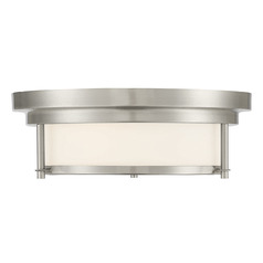 13-Inch Wide Flush Mount in Brushed Nickel by Meridian