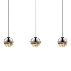 Grapes Polished Chrome 3-Light LED Multi-Light Pendant by Sonneman Lighting