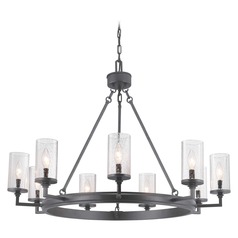 Gresham Graphite 9-Light Chandelier by Progress Lighting