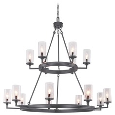 Gresham Graphite 15-Light Chandelier by Progress Lighting
