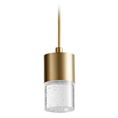 Spirit 5-Inch LED Pendant in Aged Brass by Oxygen Lighting