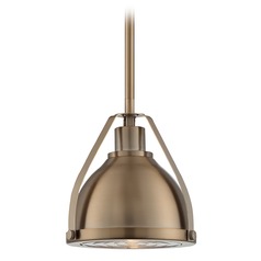 Barbett Burnished Brass Mini-Pendant by Satco Lighting