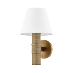 Denton 13-Inch Wall Sconce in Patina Brass by Corbett Lighting