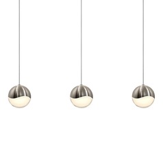 Grapes Satin Nickel 3-Light LED Multi-Light Pendant by Sonneman Lighting