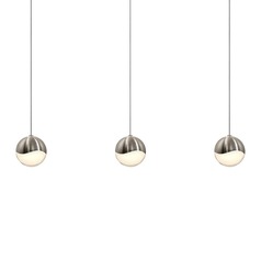 Grapes Satin Nickel 3-Light LED Multi-Light Pendant by Sonneman Lighting