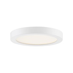 Outskirts 7.50-Inch LED Flush Mount in White Lustre by Quoizel Lighting