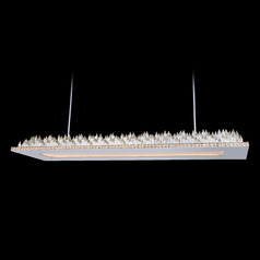 Allegri Crystal Orizzonte Polished Chrome LED Island Light