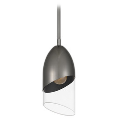 Quoizel Lighting Haynes Black Chrome Mini-Pendant Light with Bowl / Dome Shade