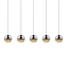Grapes Polished Chrome 5-Light LED Multi-Light Pendant by Sonneman Lighting