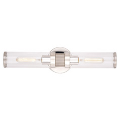 Vaxcel Lighting Levitt Polished Nickel Vertical Bathroom Light