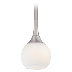 Pontil Mini Pendant in Brushed Nickel by George Kovacs