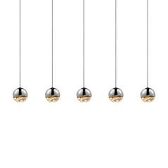 Grapes Polished Chrome 5-Light LED Multi-Light Pendant by Sonneman Lighting
