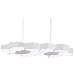 Hexacomb Matte White LED Pendant by George Kovacs