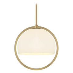 Designers Fountain Eterna Brushed Gold Pendant Light with Bowl / Dome Shade
