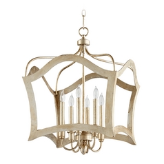 Milan Aged Silver Leaf Pendant by Cyan Design