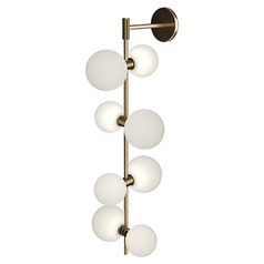 ModernRail Sconce in Aged Brass with Surface Canopy by Visual Comfort Modern