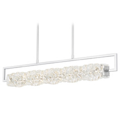 Quoizel Lighting Klass Polished Chrome LED Island Light with Rectangle Shade