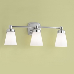 Soft Square Chrome Bathroom Light