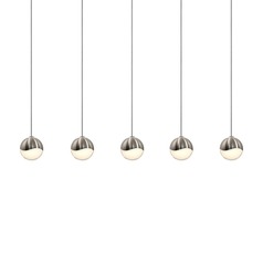 Grapes Satin Nickel 5-Light LED Multi-Light Pendant by Sonneman Lighting