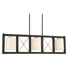 Boxer Matte Black & Antique Silver Linear Light by Nuvo Lighting