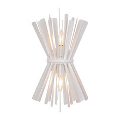 Confluence 2-Light Sconce in Piastra White by Metropolitan Lighting