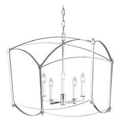 Thayer Polished Nickel Pendant by Visual Comfort Studio