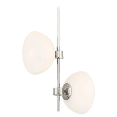 Designers Fountain Zio Polished Nickel Pendant Light with Bowl / Dome Shade