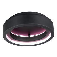iCorona WiZ 18-Inch LED Flush Mount in Black by ET2 Lighting