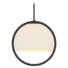 Designers Fountain Eterna Matte Black Pendant Light with Bowl / Dome Shade