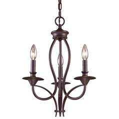 Chandelier in Oiled Bronze Finish