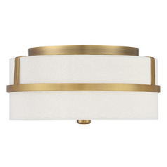 13-Inch Flush Mount in Natural Brass by Meridian