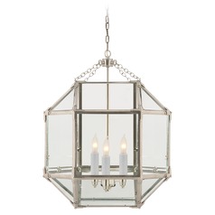 Suzanne Kasler Morris Medium Lantern in Nickel by Visual Comfort Signature