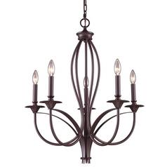 Chandelier in Oiled Bronze Finish