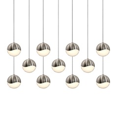 Grapes Satin Nickel Single Light LED Multi-Light Pendant by Sonneman Lighting